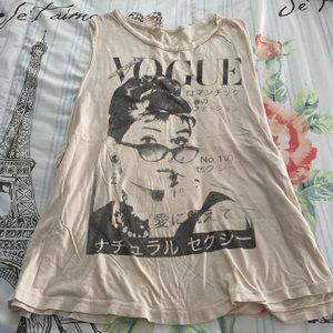 Vintage Japanese Audrey Hepburn muscle tee
